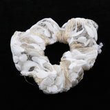 Hair Scrunchies Elastic Mesh Hair Band Ponytail Holder for Women Gold Wire