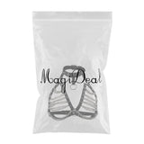 Maxbell Women Punk Body Chain Leather Harness Adjustable Cage Bra Black+Silver Chain