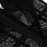 Maxbell Women Push up Bustier Sexy Corset Lace Printing Waist Cinche S-Black