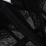 Maxbell Women Push up Bustier Sexy Corset Lace Printing Waist Cinche S-Black