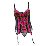 Maxbell Women Bustier Sexy Corset Set Chemises Negligees Stretch Bodysuit Bustier XL
