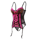 Maxbell Women Bustier Sexy Corset Set Chemises Negligees Stretch Bodysuit Bustier XL