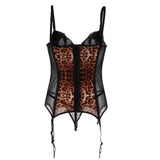 Maxbell Women Bustier Sexy Corset Set Chemises Negligees Stretch Bodysuit Bustier XL
