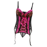 Maxbell Women Bustier Sexy Corset Set Chemises Negligees Stretch Bodysuit Bustier XL