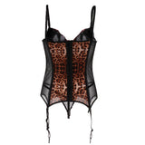 Maxbell Women Bustier Sexy Corset Set Chemises Negligees Stretch Bodysuit Bustier XXL