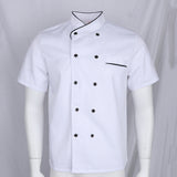 Max Unisex Short Sleeve Chef Jacket Kitchen Cook Coat Uniforms M White