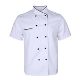 Max Unisex Short Sleeve Chef Jacket Kitchen Cook Coat Uniforms M White