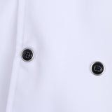 Max Unisex Short Sleeve Chef Jacket Kitchen Cook Coat Uniforms M White