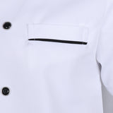 Max Unisex Short Sleeve Chef Jacket Kitchen Cook Coat Uniforms M White