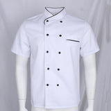 Max Unisex Short Sleeve Chef Jacket Kitchen Cook Coat Uniforms XL White