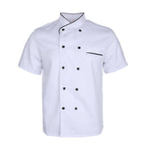 Max Unisex Short Sleeve Chef Jacket Kitchen Cook Coat Uniforms XL White