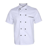 Max Unisex Short Sleeve Chef Jacket Kitchen Cook Coat Uniforms XL White