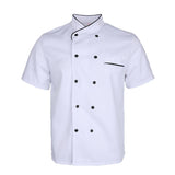 Max Unisex Short Sleeve Chef Jacket Kitchen Cook Coat Uniforms XL White