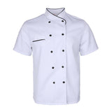 Max Unisex Short Sleeve Chef Jacket Kitchen Cook Coat Uniforms XL White