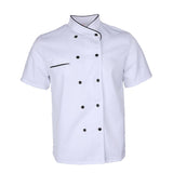 Max Unisex Short Sleeve Chef Jacket Kitchen Cook Coat Uniforms XL White