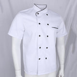 Max Unisex Short Sleeve Chef Jacket Kitchen Cook Coat Uniforms XL White