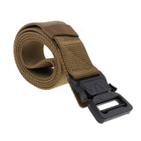 Max Outdoor Breathable Men Nylon Waist Belt With Alloy Buckle Brown