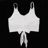 Max Sleeveless Tank Tops Vest Casual V Neck Blouse Camisole for Summer  White S