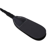 Maxbell PU Leather Riding Crop Straight Leather Handle Flogger Horse Whip Black 53cm