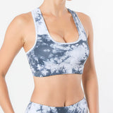 Maxbell Women High Waisted Yoga Leggings Suits with Sports Bra Sets Gym Sets Gray