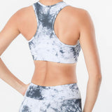 Maxbell Women High Waisted Yoga Leggings Suits with Sports Bra Sets Gym Sets Gray