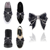 1 Pair Rhinestone Bowknot Crystal Shoe Charm Shoe Applique DIY Shoes Craft