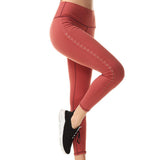 Max 1 Piece Breathable Women Compression Leggings Gym Yoga Leggings Brick Red
