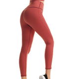 Max 1 Piece Breathable Women Compression Leggings Gym Yoga Leggings Brick Red