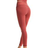 Max 1 Piece Breathable Women Compression Leggings Gym Yoga Leggings Brick Red