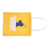 Max Women Canvas Tote Bag Printing Design Normal Style Yellow Bathing Hippo