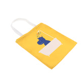 Max Women Canvas Tote Bag Printing Design Normal Style Yellow Bathing Hippo