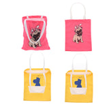 Max Women Canvas Tote Bag Printing Design Normal Style Yellow Bathing Hippo