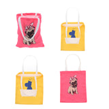 Max Women Canvas Tote Bag Printing Design Normal Style Yellow Bathing Hippo