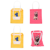 Max Women Canvas Tote Bag Printing Design Normal Style Yellow Bathing Hippo