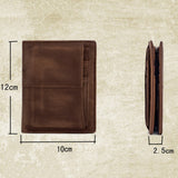 Retro Men Wallet Dark Brown