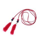 Max Women Slim Waist Belt Rope Chain Faux Leather Clothes Accessories Red