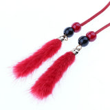 Max Women Slim Waist Belt Rope Chain Faux Leather Clothes Accessories Red
