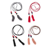 Max Women Slim Waist Belt Rope Chain Faux Leather Clothes Accessories Red