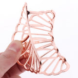 Max Vintage Metal Hair Claw Clip Women Hair Jaw Clips for Thick Hair Rose Gold