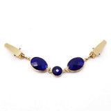 Max 1x Vintage Ladies Cardigan Sweater Clips Blouse Shirt Collar Clip Navy Blue
