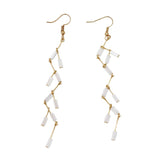 Elegant Earrings Hook Dangle Earrings Jewelry Alloy White Tassel Pendant for Woman Weddings