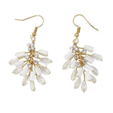 Tassel Crystal Beads Earring Dangler Elegant for Woman Bride Girlfriend Wife Mom Sister