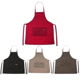 Cotton Bib Apron With Pockets Stylish Cooking Aprons For Women Men Red