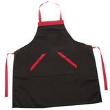 Unisex Waist Aprons No Shrink No Fade Quick Dry Kitchen Black red edge