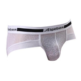 Maxbell Men Underwear Briefs Lace Low Rise Soft Underpant Sexy Lingerie M White