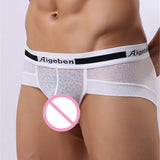 Maxbell Men Underwear Briefs Lace Low Rise Soft Underpant Sexy Lingerie M White