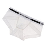 Maxbell Men Underwear Briefs Lace Low Rise Soft Underpant Sexy Lingerie M White