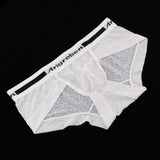 Maxbell Men Underwear Briefs Lace Low Rise Soft Underpant Sexy Lingerie M White