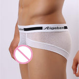 Maxbell Men Underwear Briefs Lace Low Rise Soft Underpant Sexy Lingerie M White