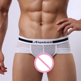 Maxbell Men Underwear Briefs Lace Low Rise Soft Underpant Sexy Lingerie M White